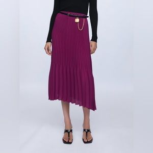 Zara- Pleated Midi Skirt